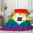 thumbnail image 4 of Kainsy Paready Rainbow Blanket Gay Pride Soft Fleece Throw Blankets Lightweight Pride LGBT Blanket for Couch Sofa Indoors Outdoors Party Decor-50x60in(50"x60"), 4 of 7