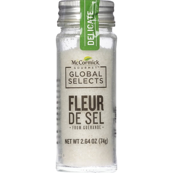 Pack Of 2 McCormick Gourmet Global Selects Fleur De Sel from Guérande, 2.64 oz (Package May Vary)