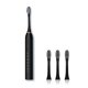 thumbnail image 3 of Cepillo de dientes sonoricos eléctricos 1.5W IPX-7 impermeable 800mAh 6 engranajes Copa de dientes Casa Dispositivo de limpieza de inodoro con 4 cabezas de pinceles negro sidaley HA028219-03B, 3 of 7