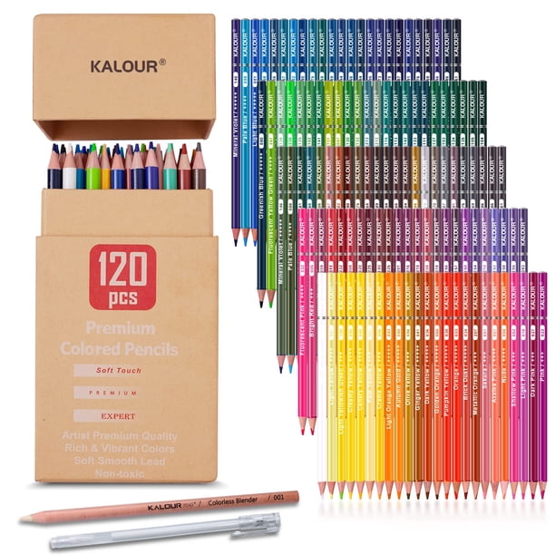 Lápices de colores KALOUR Premium 120 colores para adultos y niños
