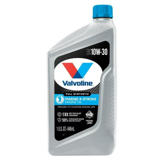 Valvoline Oil 899557 SAE 10W-30; Full Synthetic; Used For 4-Stroke Engines; Marine Oil; 1 Quart Bottle; Single