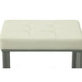 thumbnail image 6 of Carolina Classic Furniture Summer Vanity Bench, White and Chrome, 6 of 7