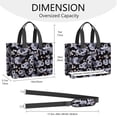 thumbnail image 3 of Floral Canvas Tote Bag for Women with Compartments, Large Cute Flower Teacher Student Shoulder Bag Nurse Purses Crossbody Bags Work Laptop Book Bag Satchels Handbags, 3 of 6