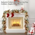 thumbnail image 6 of Thanksgiving Maple Leaf Garland with LED Lights, Autumn Fall Decor for Home, Fireplace Mantel, Harvest Party, Dinner Table Centerpiece Decorations (1.8m), 6 of 7