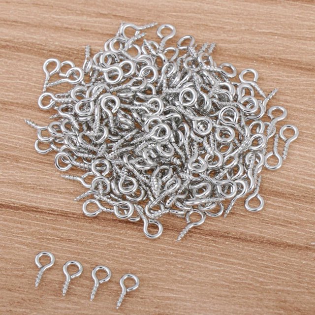 Mini ojo de 200 pieza para proyectos de manualidade con tapas de corcho, en producción de bricoje 1 Macarena Tornillos pernos de ojo Ganchos