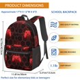 thumbnail image 3 of Game Controller Red Pattern 17" School Backpacks for Teens,Waterproof Oxford Fabric,S-Shape Padded Straps for School,Travel,Hiking,Camping, 3 of 6