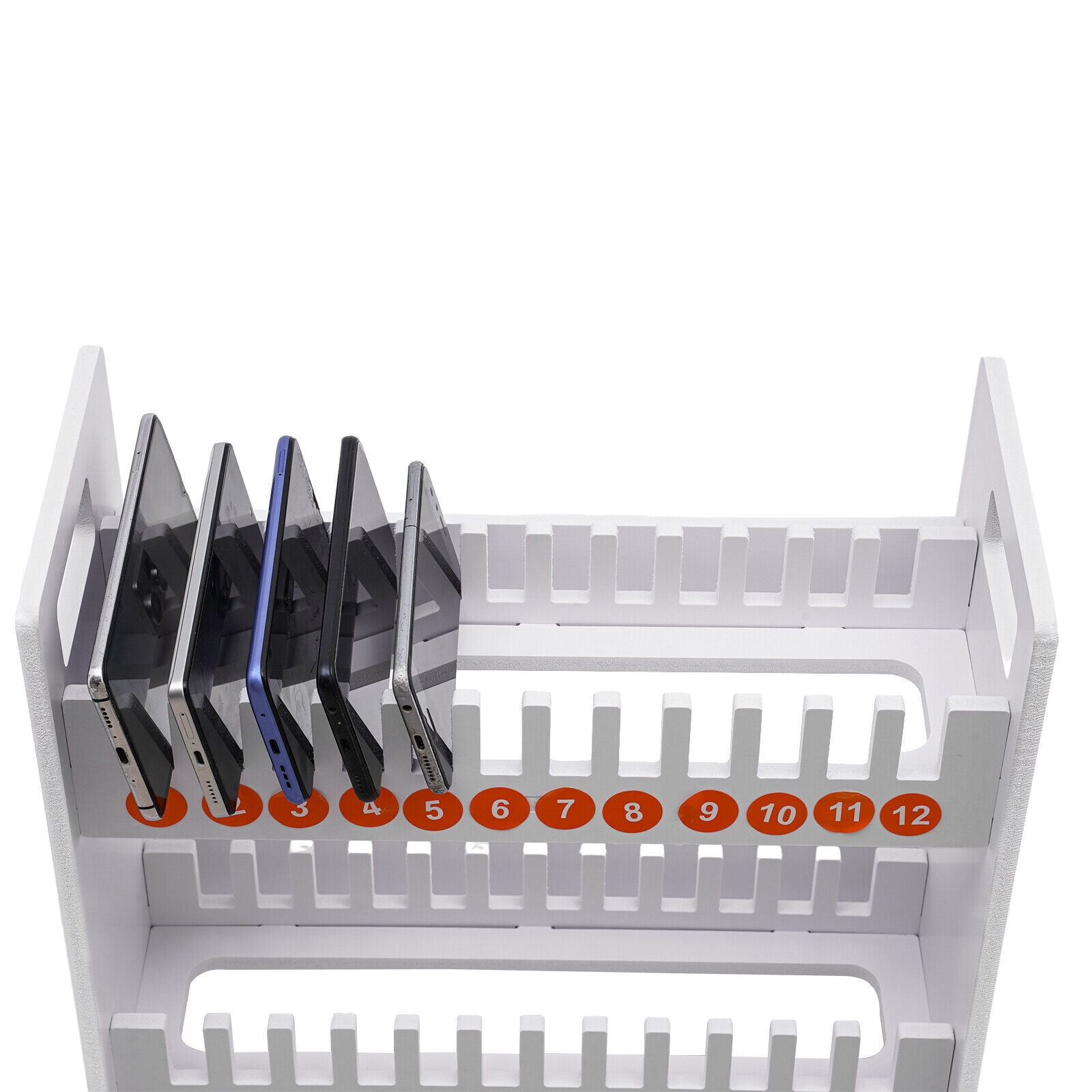TFCFL 36 Slots Cell Phone Holder 3-Tier Cell Phone Storage Stand Display Rack For Classroom Office