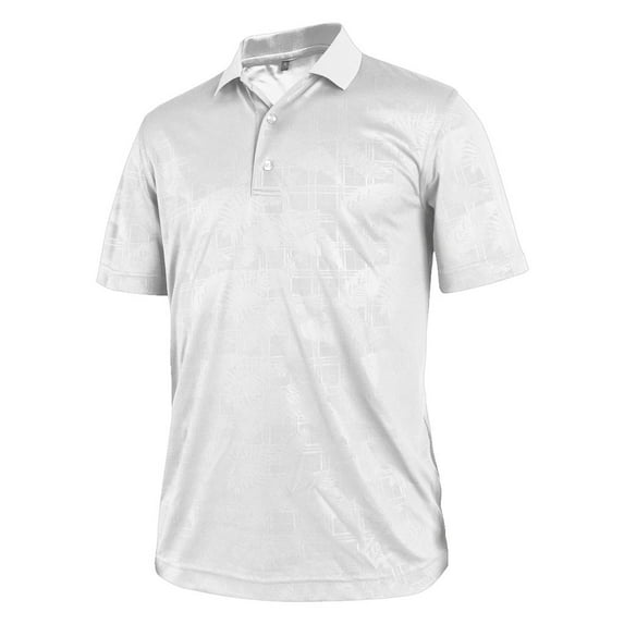 Monterey Club Men's Dexter Emboss Texture Solid Golf Polo Shirt #1282