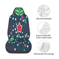 thumbnail image 4 of Wukai Christmas Full Set Car Seat Covers with Soft Padding Universal Auto Front Seats Protector and Cushion Mat, 4 of 5