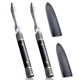 thumbnail image 1 of Cuchillo de té con mango negro, aguja de té de acero inoxidable, accesorios de juego de té Kung Fu, cuchillo de té Pu'er, 2 uds., 1 of 6