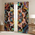 thumbnail image 2 of Erosebridal Vintage Mandala Blackout Curtains Set of 2 (52x84 Each), Bohemian Blossoms Window Curtains, 2 of 6