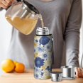 thumbnail image 4 of 20 Oz Pioneer Flower Coffee Tumbler Double Wall Insulated Stainless Steel Water Bottle | Metal Reusable Thermoses Flask with Cup Cap | Leak & Sweat Proof with Anti-Dust Lid, 4 of 7