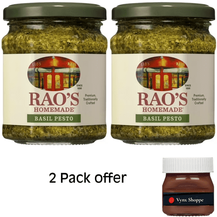 Rao's Homemade Basil Pesto, Traditional Italian Pesto Sauce for Pasta, Pizza and Lasagna, 6.7 Oz