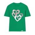 thumbnail image 5 of Sentmoon Hauts pour Femmes Blouses Décontractées Mode pour Dames Décontracté Amoureux Imprimé Col Rond Manches Courtes Chemise Confortable pour le Travail et le Bureau Vert P, 5 of 5