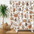 thumbnail image 5 of Tchckioa Fall Cute Cartoon Shower Curtain,47x64 Inch Privacy Protection Hooks Bath Curtain for Bathtub, 5 of 6