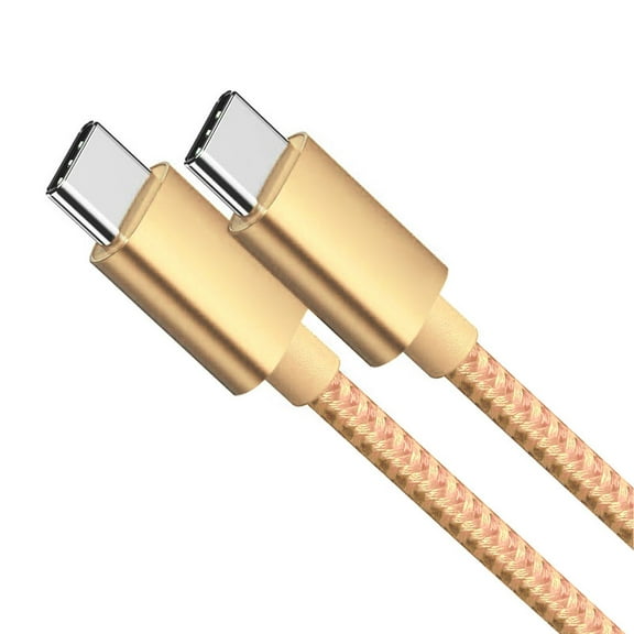 Afflux USB-C PD Fast Charger Type C Charging Cable for Samsung Galaxy S24 S23 S22 S21 Ultra Plus, Compatible with iPhone 15 / 16 Pro Max Plus, iPad Pro, Universal for USB-C devices (10ft, Gold)