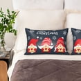 thumbnail image 2 of KLL Three Cute Christmas Gnomes Pattern Silk Pillowcase for Hair and Skin Standard Size 20"X 30" Soft Breathable Pillow Covers for Sleeping, 2 of 7