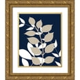 thumbnail image 1 of Robinson, Tamara 15x18 Gold Ornate Wood Framed with Double Matting Museum Art Print Titled - Navy Foliage III, 1 of 4