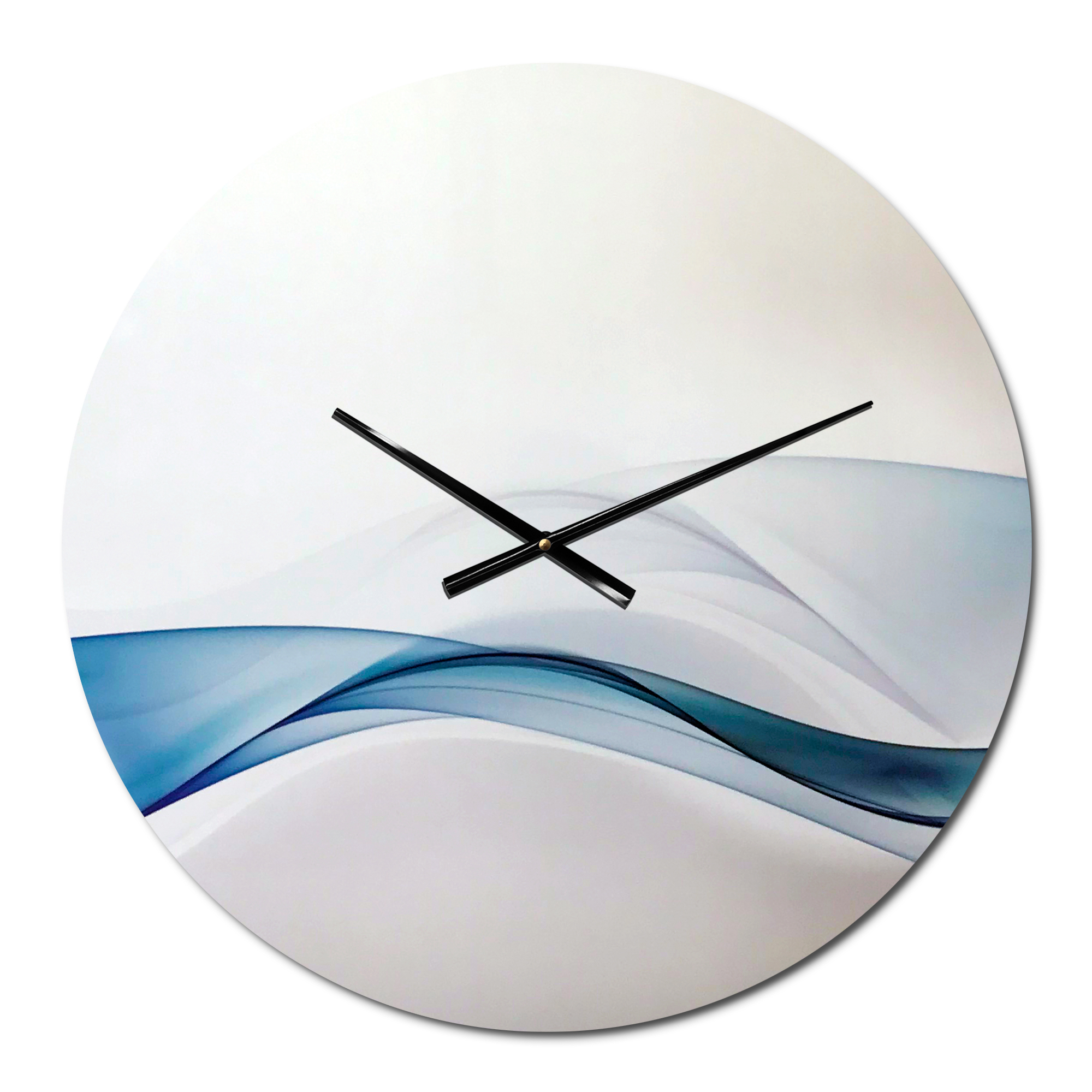 Designart '3D Wave of Water Splash ' Modern wall clock