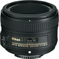 thumbnail image 2 of Nikon AF-S 50mm 1.8G + Professional Flash + Macro Kit - 64GB Accessory Bundle, 2 of 8