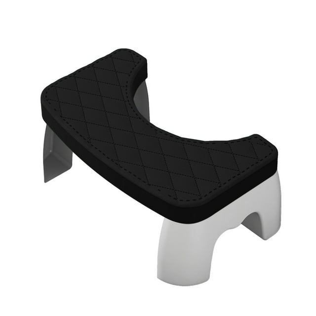 Black Black Step Stool For Toilet Use With Stackable Design And Durable Pp Material 16.53X9.84X6.69 Inches