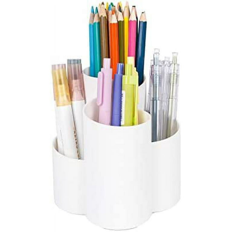 Acrylic Pen Pencil Holder 7 Compartments, Multi-Capacity Marker Storage Art  Supp