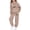 Khaki*, variant on RUTAYY Girls 2 Piece Casual Set Leopard Cherry Graphic Hooded Sweatshirts Elastic Waist Jogger Pants Kids Daily Outfit Khaki