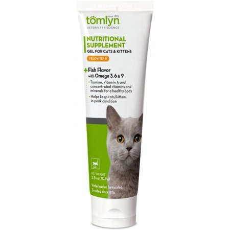 7.5 oz (3 x 2.5 oz) Tomlyn Felovite II Nutritional Supplement Gel for Cats and Kittens