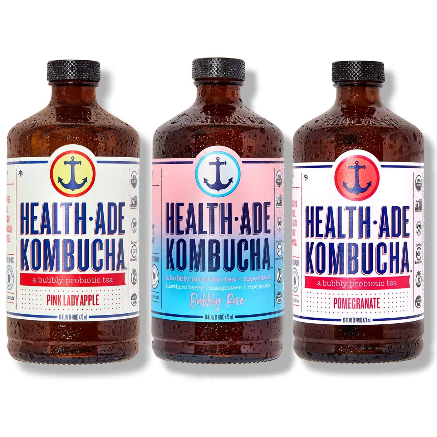 Health Ade Kombucha Coca Cola Health-Ade Kombucha, Fan Favorite Variety Pack - 12 Pack - Walmart.com