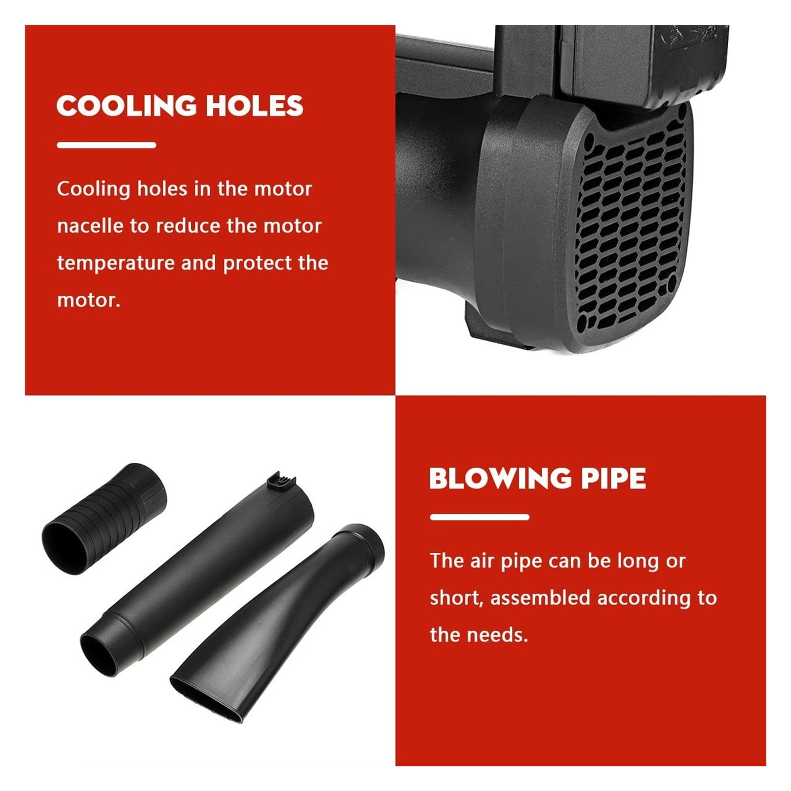 2000W 6 Gear Cordless Leaf Blower， Cordless Blower Wind Pressure Electric Air Blower， Sweeper Garden Tools For 18V Battery