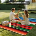 thumbnail image 4 of Mexican Serape Outdoor Rug 6x9 Ft - Reversible Patio Rug Outdoor Camping Rugs, Colorful Stripes Vertical Lines Abstract Indoor Outdoor Area Rugs, Non-Slip Outdoor Carpet Runner for Deck/Porch, 4 of 8