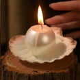 thumbnail image 4 of FeiFu Pearl Shells Scented Candles Home Decor Ornament Natural Shells Mild Fragrances for Living Room Bedroom Bathroom, 4 of 6