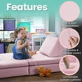 thumbnail image 5 of Critter Sitters Kids Lil Lounger | Play Couch | Modular Sofa | Fort Building, Open Ended Play | Sturdy Foam | Washable Covers | Durable | Flexible Seating for Playroom, Kids Room, 5 of 12