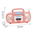 thumbnail image 4 of Juguete interactivo de radio con dibujos animados para contar historias para niños, rompecabezas de educación temprana, regalo para niños, rosa, 4 of 8