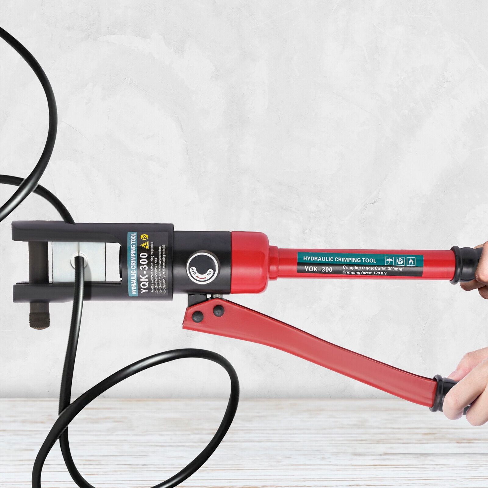 12 T Hydraulic Wire Crimper Crimping Tool Battery Cable Lug Terminal W/20 Dies