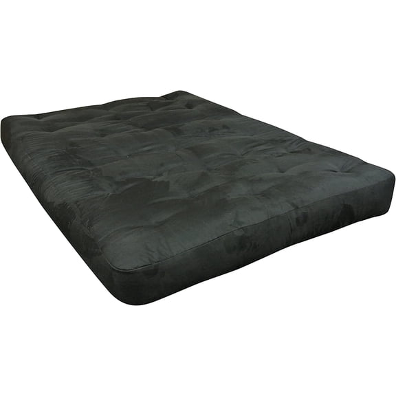 9" ViscoCoil II #628 Black Microfiber Futon Mattress-Size:Full