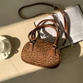 thumbnail image 6 of FENOHREFE Retro Leopard Print Square Handbag PU Leather Shoulder Bag Crossbody Purse for Casual Work and Daily Commutes, 6 of 8