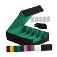 thumbnail image 2 of Caja para cartas coleccionables, caja de almacenamiento para cartas coleccionables, a prueba de polvo, portátil, de gran capacidad Verde, 2 of 9