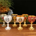 thumbnail image 2 of BINGLI Handmade Goblet Chalice, Vintage Engraving Wine Liqueur Cup, Food Safe Sturdy Drinking Vessel Shot Glasses for Buddha Weddings Home Decor Blessings, 2 of 9