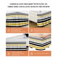 thumbnail image 6 of Yellow Black Stripe Wrap Around Bed Skirts for Queen Bed 16" Drop,Bed Skirt with Adjustable Elastic Belt Dust Ruffle Bed Valance for Bedroom Hotel Modern Abstract Art Coarse Striped Bed Frame Cover, 6 of 7