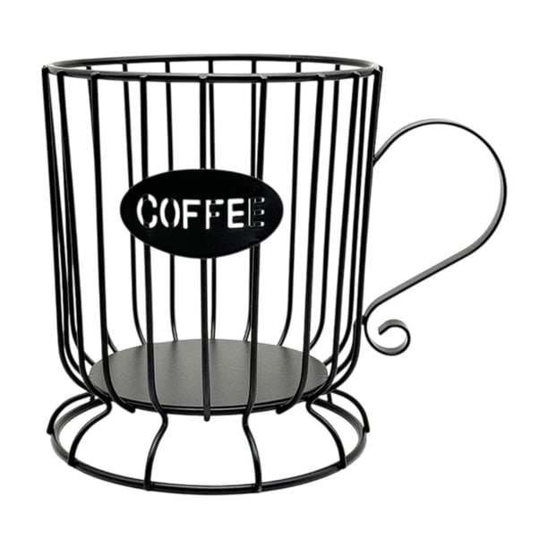 Soporte para cápsulas de café Cesta para almacenar cápsulas de café Cesta compacta multifuncional para cápsulas de café Negro L