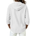 thumbnail image 4 of Neewe Womens Cotton Linen Plain Lapel 3/4 Sleeve Business Casual Blouses Button Shirts Tops Dressy with Spring Fall, 4 of 6