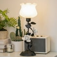 thumbnail image 5 of DAMAI Vintage Flower Table Lamp,LED Reading Light Bedside Floral Night Light,Kawaii 3 Colors Modes Nightstand Lamps Decor,Living Room Bedroom Lighting Desk Lamps Home Decoration, 5 of 9