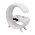 thumbnail image 4 of Altavoz Bluetooth, luz nocturna LED, carga inalámbrica, despertador inteligente con amanecer, lámpara ambiental para dormitorio y mesita de noche., 4 of 14