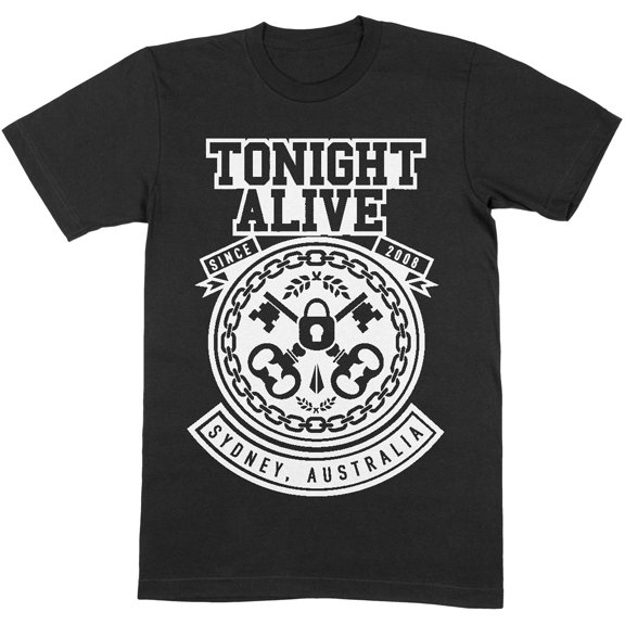 Men's Tonight Alive TA Keys Slim Fit T-shirt Small Black