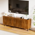 thumbnail image 2 of Modern TV Stand, 78.7" Storage Cabinet with 5 DIY Doors and Adjustable Shelf, Sideboard Coffee Bar Cabinet with Solid Wood Feet for Kitchen,Dining Room,Living,Brown, 2 of 7