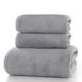 thumbnail image 1 of Nvzi 3 toallas de vellón coral, toalla de mano de algodón suave para el hogar, súper suave, altamente absorbente para ducha, piscina, toalla de mano de 13,78 x 29,53 pulgadas (gris), 1 of 5
