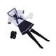 thumbnail image 3 of Conjunto de uniforme escolar para muñeca a escala 1/6, camiseta de manga corta y ropa interior. azul oscuro, 3 of 9