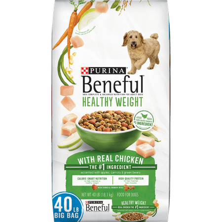Ceramic Pet Food - Purina Beneful Healthy Weight Dry Dog Food, Healthy Weight With Real Chicken - 40 lb. Bag