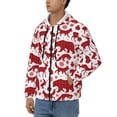 thumbnail image 3 of Honeii red plaid Moose Bunny bear Print Hoodies for Men, Pullover & Full Zip, Breathable Zip up Hoodie, Sweatshirt-3X-Large, 3 of 5